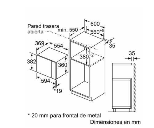 MICROONDAS INTEGRABLE BALAY 3CG5175N2