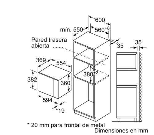 MICROONDAS INTEGRABLE BALAY 3CG5175N2