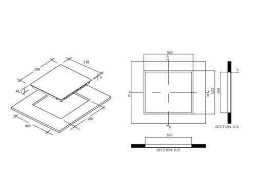 PLACA VITROCERAMICA CANDY CH63CC/4U2