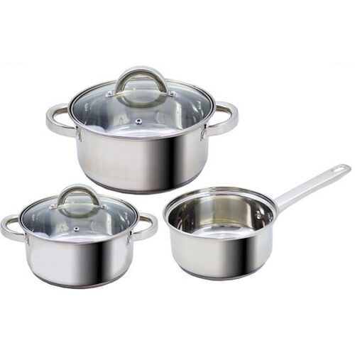 BATERÍA DE COCINA DE 5 PIEZAS SUIZA 5 INOX - BASTILIPO - 2307