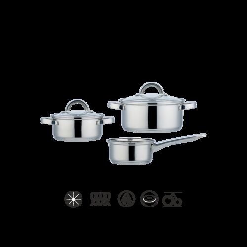 BATERÍA DE COCINA DE 5 PIEZAS SUIZA 5 INOX - BASTILIPO - 2307