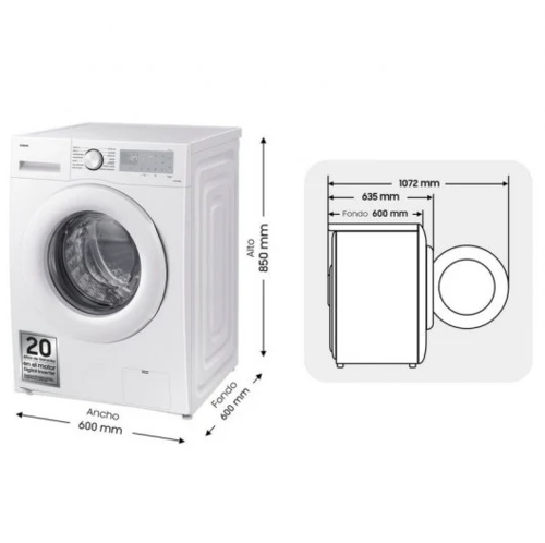 Samsung WW80CGC04DTHEC Lavadora Carga Frontal 8Kg