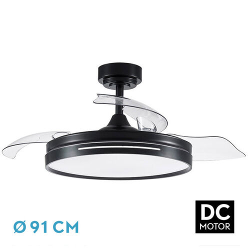 VENTILADOR TECHO FABRILAMP MICENAS 91 CM NEGRO