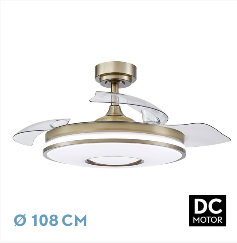 VENTILADOR DE TECHO FABRILAMP SERIE DANI CUERO 165391414'