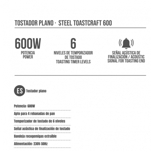 TOSTADOR PLANO GRUNKEL TSP-INOX