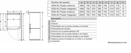 FRIGORIFICO COMBINADO KGN49XIDQ BOSCH