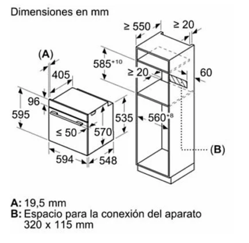 HORNO DE ENCASTRE SIEMENS IQ300 HB372ABS0'