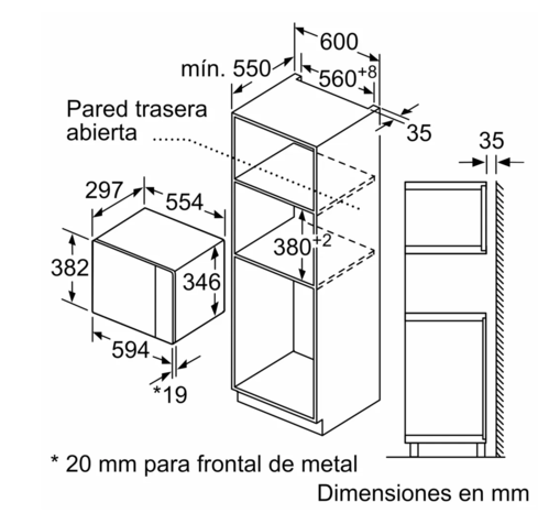 iQ500 Microondas integrable Negro BF525LMB1