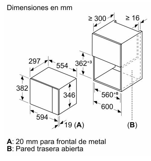 iQ500 Microondas integrable Negro BF525LMB1