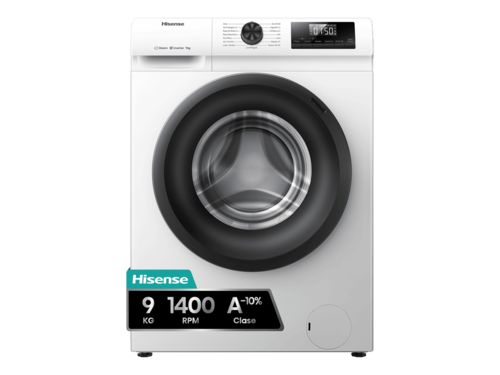 WF1Q9041BW – Lavadora, Clase A, Capacidad 9 Kg , 1400 rpm, Color Blanco